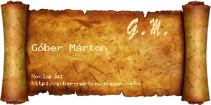 Góber Márton névjegykártya